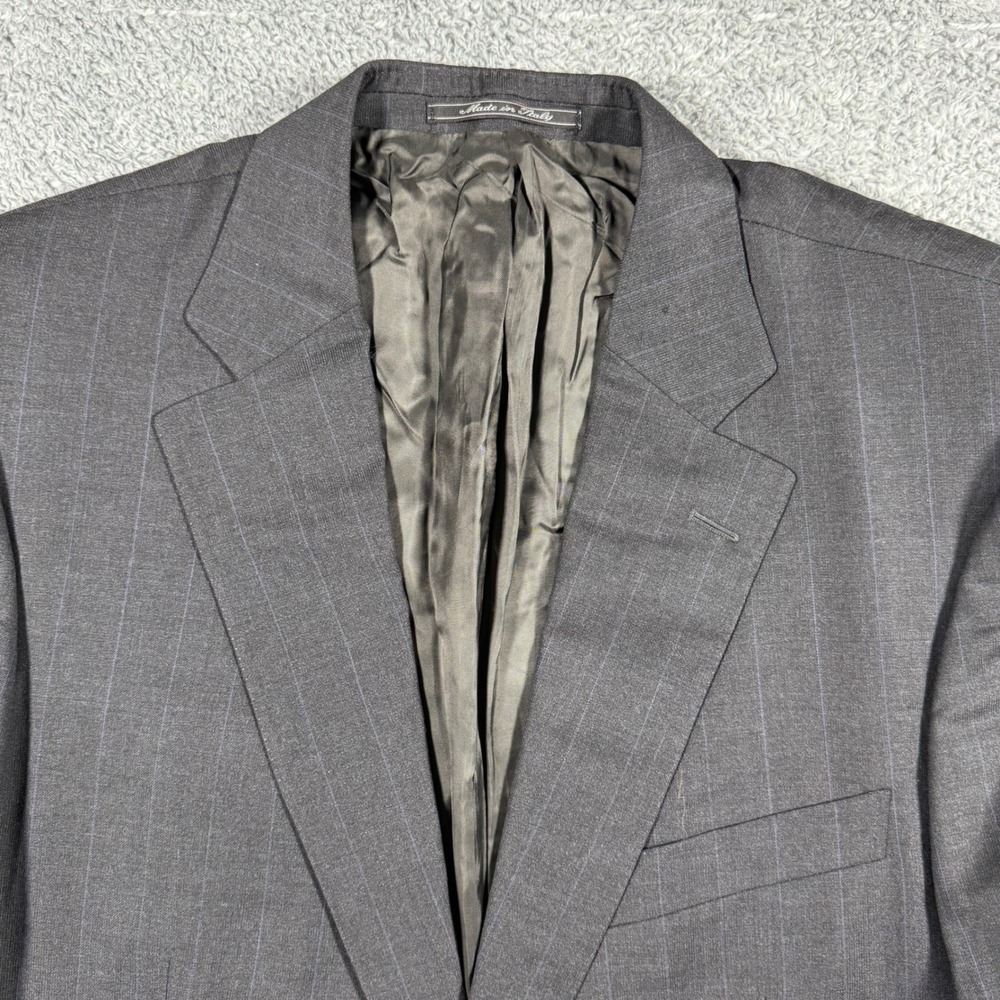 VTG Ermenegildo Zegna Trofeo Striped Wool Blazer Sport Jacket Italy Made SZ 54